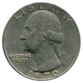 25 Cent 1970 USA Washington, minze D, aus dem Verkehr