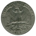 25 cents Washington quarter 1991 USA, mint D, from circulation