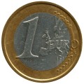 1 евро 2008-2023 Италия, из обращения