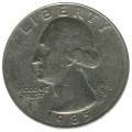 25 Cent 1985 USA Washington Minze D, aus dem Verkehr