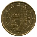 10 центов 2008-2023 Австрия, регулярный чекан, из обращения