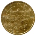 10 центов 2009-2023 Словакия, регулярный чекан, из обращения