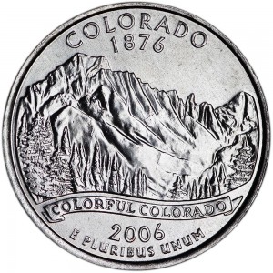 25 центов 2006 США Колорадо (Colorado) двор D цена, стоимость