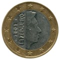 1 евро 2002-2006 Люксембург, регулярный чекан, из обращения