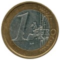 1 евро 2002-2006 Люксембург, регулярный чекан, из обращения