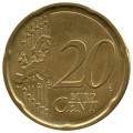 20 центов 2008-2023 Италия, регулярный чекан, из обращения