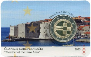 2 евро 2023 Хорватия, Введение евро в качестве официальной валюты в Хорватии цена, стоимость