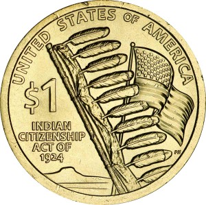 1 доллар 2024 США Сакагавея, Закон о гражданстве индейцев, двор P
