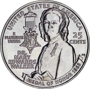 25 центов 2024 США, Американские женщины, номер 13, Мэри Эдвардс Уокер, двор D