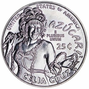 25 cents 2024 USA, American women, number 14, Celia Cruz, mint S