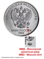 2 рубля 2024 ММД, брак -  двоение цифры 2 номинала, из обращения