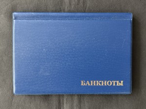 Abwertung - Album für Banknoten, 24 Blatt, Zelle 177x90 mm (blau)