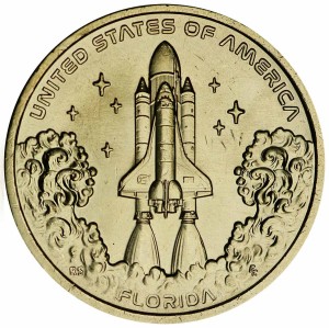 1 dollar 2025 USA, Innovation, Florida, NASA space shuttle, mint D