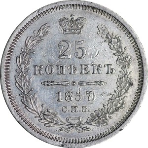 25 Kopeken 1857 Russland, Alexander 2, Zustand auf dem Foto