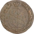 5 kopecks 1765 EM Russland, Katharina 2, 5 lange Federn im linken Flügel, Zustand auf dem Foto