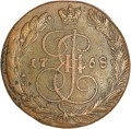 5 копеек 1768 ЕМ Россия, Екатерина 2, состояние на фото U.8.21