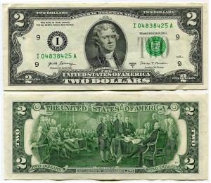 2 доллара 2017 США (I - Миннеаполис), банкнота, из обращения, цена, стоимость