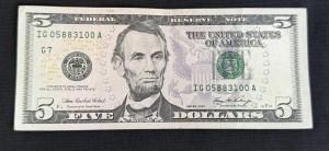 5 долларов 2006 США, банкнота из обращения, цена, стоимость