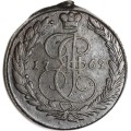 5 копеек 1769 ЕМ Россия, Екатерина 2, страй орел как в 1763, тяжеловес 64 грамма, состояние на фото