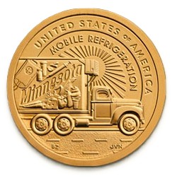 1 доллар 2026 США, Инновации, Миннесота, Мобильный рефрижератор, двор P