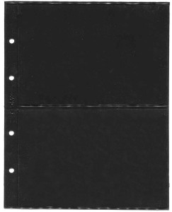 Pack of 5 sheets. Sheet for stamps, 2 cells, size OPTIMA, double-sided, LBCh2-O, SOMS