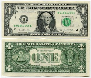 1 Dollar 2021 USA (B), Banknote aus dem Verkehr