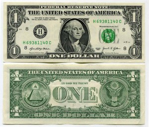 1 Dollar 2021 USA (H), Banknote aus dem Verkehr