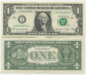1 Dollar 2021 USA (J), Banknote aus dem Verkehr