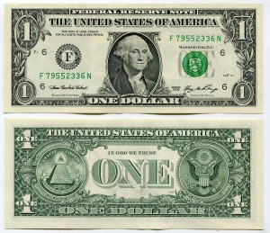 1 Dollar 2006 USA (F), Banknote aus dem Verkehr