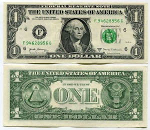 1 Dollar1 2017 A USA (F), banknote, aus dem Verkehr