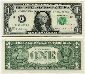 1 Dollar1 2017 USA (L), banknote, aus dem Verkehr