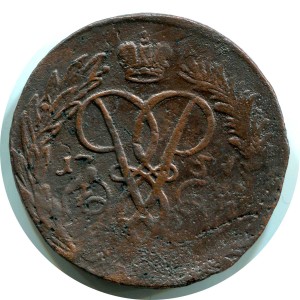 2 Kopeken 1757 Russland, Elizavetn, Zustand auf dem Foto #24690