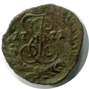 1 polushka 1771, Katharina I, Imperial Russia, Zustand auf dem Foto