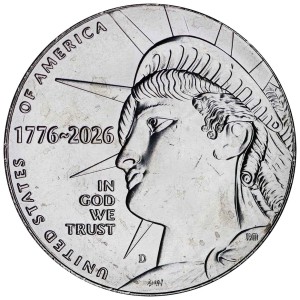 50 центов 2026 США, 250 лет Независимости, двор D