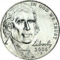 5 Cent 2006 USA Rückkehr nach Monticello, Reise in die West-Serie, minze P