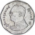 5 Baht 2008-2017 Thailand, Porträt eines alten Königs Rama 9, Münze aus dem Verkehr