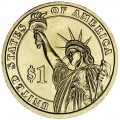 1 доллар 2007 США, 3-й президент Томас Джефферсон двор Р