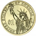 1 доллар 2007 США, 4-й президент Джеймс Мэдисон двор Р
