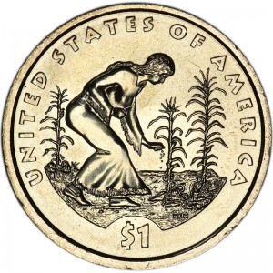 1 dollar 2009 USA Native American Sacagawea, Three sisters, mint P