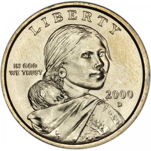 1 dollar 2000 USA Native American Sacagawea, mint D