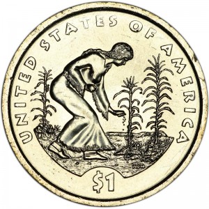 1 dollar 2009 USA Native American Sacagawea, Three sisters, mint D