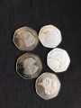 Набор 50 пенсов 2018 Фолклендские острова, Пингвины, 5 монет