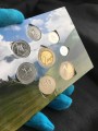 Satz Münzen von Georgien, 8 Münzen aus dem Verkehr ein Album