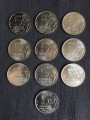 Münze satze 5 Rubel 2012 Russland, Schlachten des Krieges von 1812, Kämpfe, 10 Münzen
