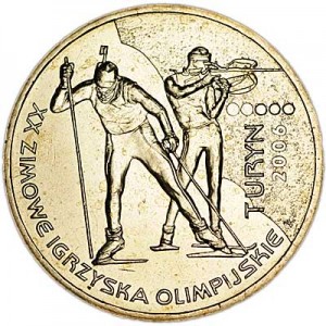 2 злотых 2006 Польша 20-е зимние Олимпийские Игры в Турине (XX Zimowe Igrzyska Olimpijskie - Turyn) цена, стоимость