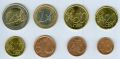 Набор евро Бельгия разные года (8 монет)