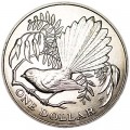1 Dollar 1980 Neuseeland, Bild mit Vogel