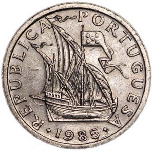 2.5 escudos 1965-1985 Portugal Ship price, composition, diameter, thickness, mintage, orientation, video, authenticity, weight, Description