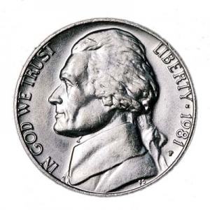 5 центов 1981 США, двор P цена, стоимость