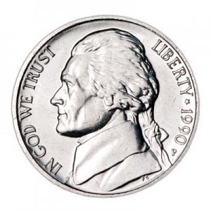 5 центов 1990 США, двор P